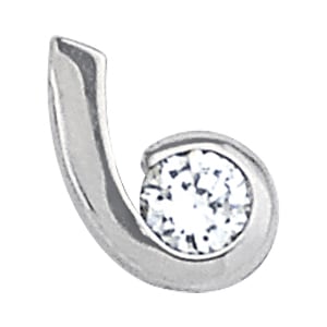 Platinum 1/2 ct tw Solitaire Diamond Pendant