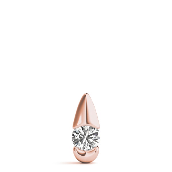 14K Rose Gold 1/2 ct tw Solitaire Diamond Pendant