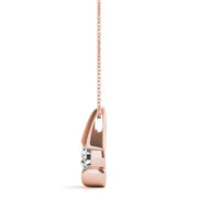 18K Rose Gold 1/2 ct tw Solitaire Diamond Pendant