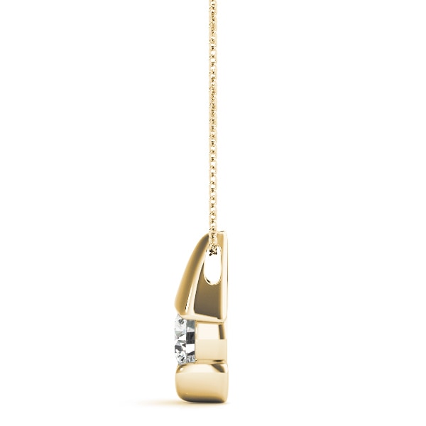 14K Yellow Gold 1/2 ct tw Solitaire Diamond Pendant