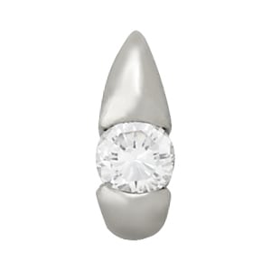 Platinum 1/2 ct tw Solitaire Diamond Pendant