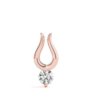 14K Rose Gold 1/2 ct tw Solitaire Diamond Pendant