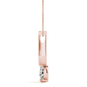 14K Rose Gold 1/2 ct tw Solitaire Diamond Pendant