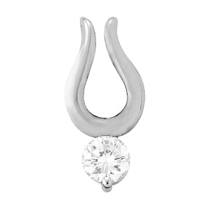 Platinum 1/2 ct tw Solitaire Diamond Pendant