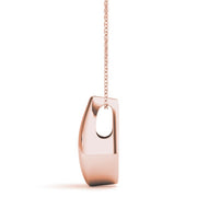 18K Rose Gold 1 ct tw Three Stone Diamond Pendant