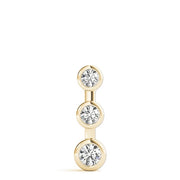 18K Yellow Gold 1/2 ct tw Three Stone Diamond Pendant