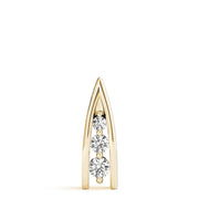 18K Yellow Gold 1/2 ct tw Three Stone Diamond Pendant