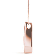 14K Rose Gold 1/2 ct tw Three Stone Diamond Pendant