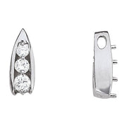 Platinum 1/2 ct tw Three Stone Diamond Pendant