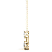 18K Yellow Gold 1 ct tw Three Stone Diamond Pendant