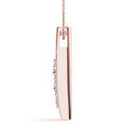 14K Rose Gold 1/2 ct tw Three Stone Diamond Pendant