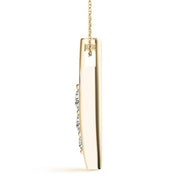 18K Yellow Gold 1/2 ct tw Three Stone Diamond Pendant