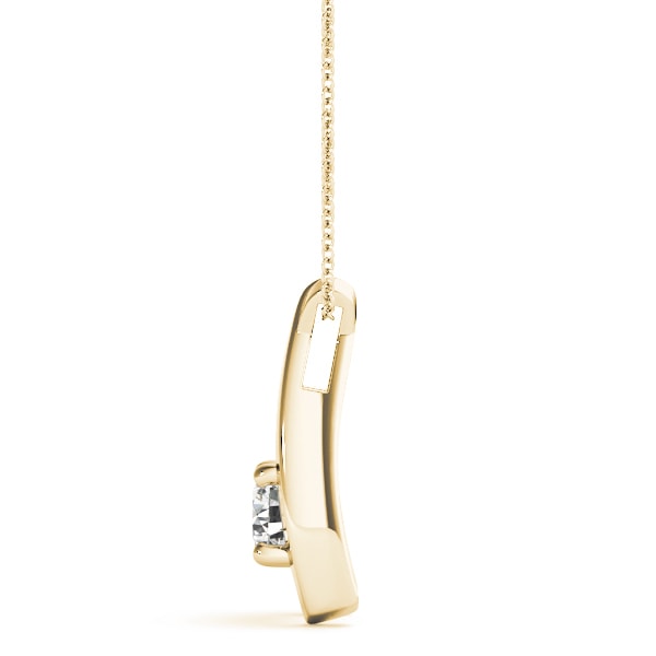 14K Yellow Gold 1/3 ct tw Solitaire Diamond Pendant