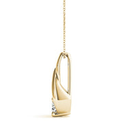 14K Yellow Gold 1/3 ct tw Solitaire Diamond Pendant