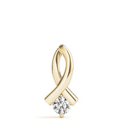 18K Yellow Gold 1/3 ct tw Solitaire Diamond Pendant