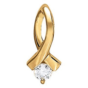 Platinum 1/3 ct tw Solitaire Diamond Pendant