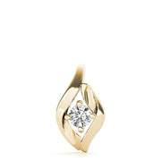 18K Yellow Gold 1/3 ct tw Solitaire Diamond Pendant