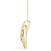 14K Yellow Gold 1/3 ct tw Solitaire Diamond Pendant