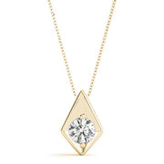 14K Yellow Gold 1/2 ct tw Solitaire Diamond Pendant