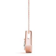 14K Rose Gold 1/2 ct tw Solitaire Diamond Pendant