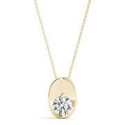 14K Yellow Gold 1/2 ct tw Solitaire Diamond Pendant