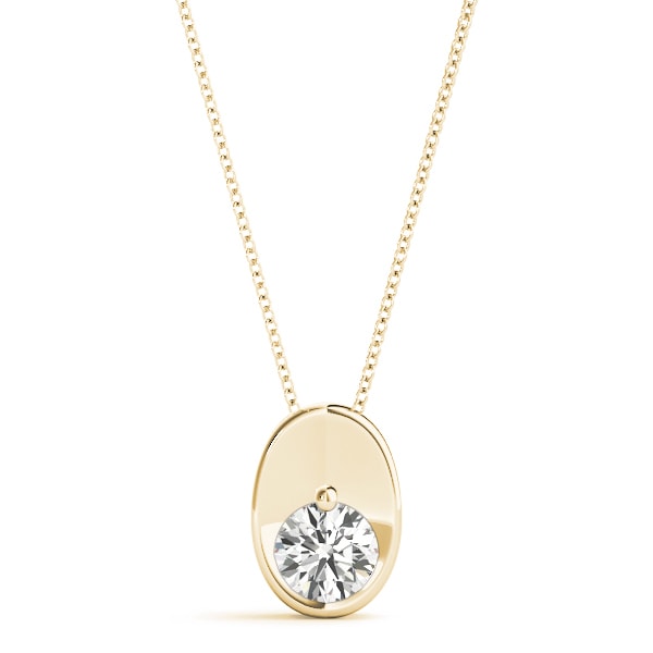 14K Yellow Gold 1/2 ct tw Solitaire Diamond Pendant