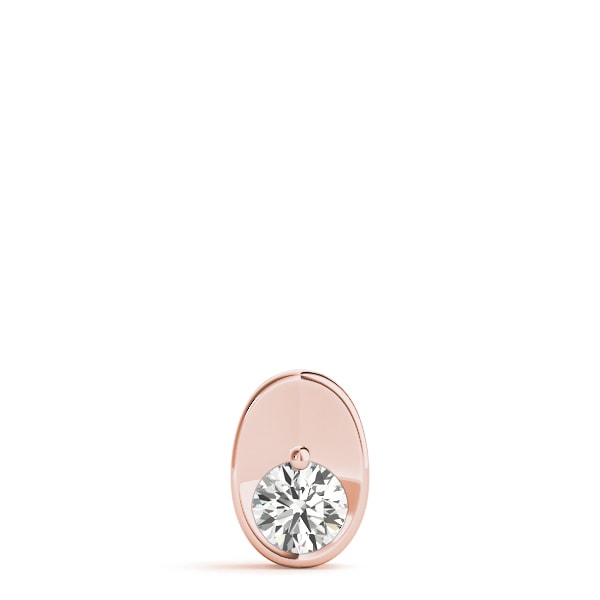 18K Rose Gold 1/2 ct tw Solitaire Diamond Pendant
