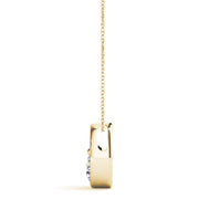 18K Yellow Gold 1/2 ct tw Solitaire Diamond Pendant