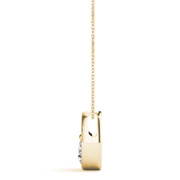 18K Yellow Gold 1/2 ct tw Solitaire Diamond Pendant