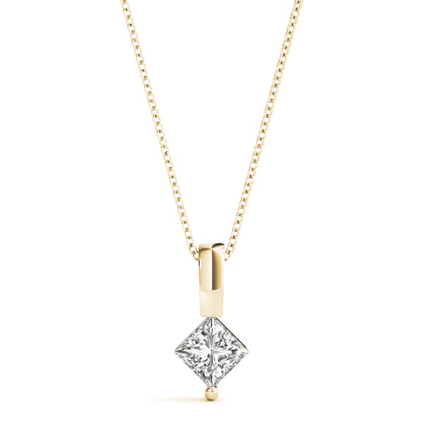 18K Yellow Gold 1/20 ct tw Solitaire Diamond Pendant