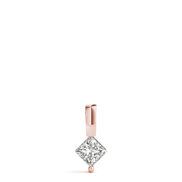14K Rose Gold 1/20 ct tw Solitaire Diamond Pendant
