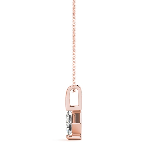 18K Rose Gold 1/20 ct tw Solitaire Diamond Pendant