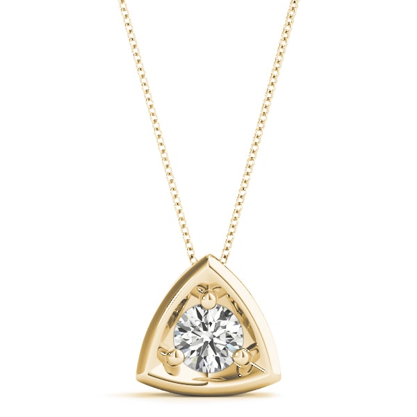14K Yellow Gold 1 ct tw Solitaire Diamond Pendant