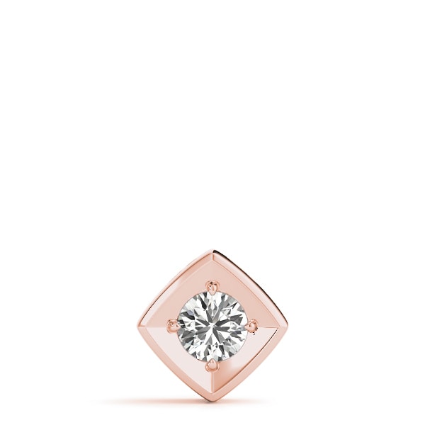 14K Rose Gold 1 ct tw Solitaire Diamond Pendant