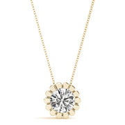 14K Yellow Gold 1 ct tw Solitaire Diamond Pendant