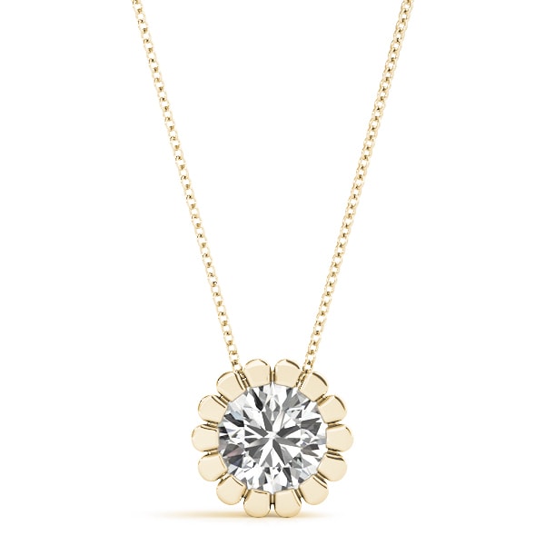 14K Yellow Gold 1 ct tw Solitaire Diamond Pendant