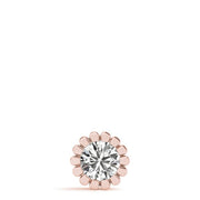 14K Rose Gold 1 ct tw Solitaire Diamond Pendant