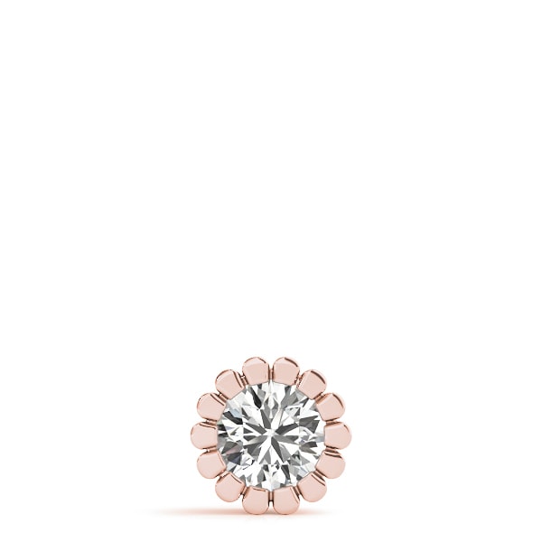 14K Rose Gold 1 ct tw Solitaire Diamond Pendant
