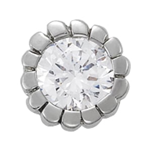 14K White Gold 1 ct tw Solitaire Diamond Pendant