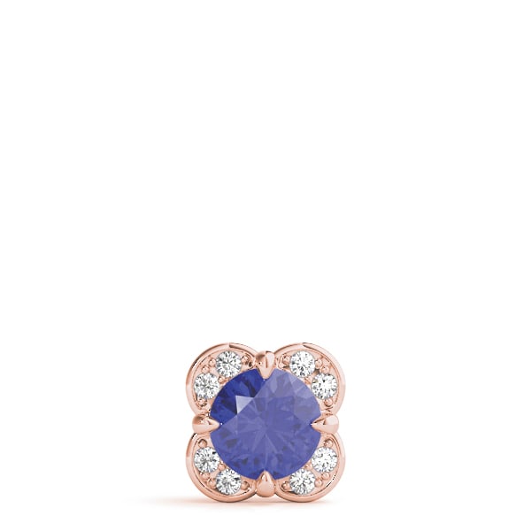 18K Rose Gold 1 1/8 ct tw Halo Diamond Pendant
