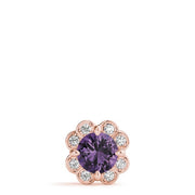 14K Rose Gold 1 1/8 ct tw Halo Diamond Pendant