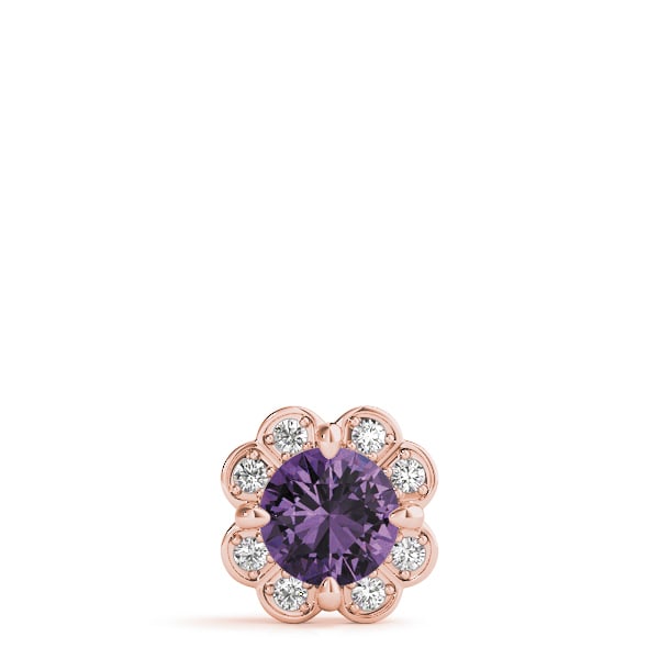 14K Rose Gold 1 1/8 ct tw Halo Diamond Pendant