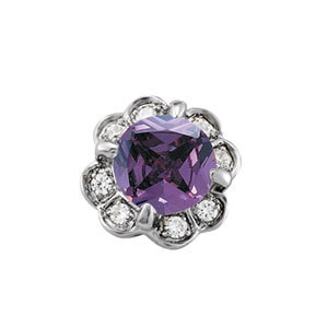 14K White Gold 1 1/8 ct tw Halo Diamond Pendant