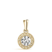 14K Yellow Gold 1 ct tw Solitaire Diamond Pendant