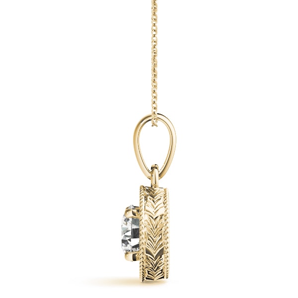 18K Yellow Gold 1 ct tw Solitaire Diamond Pendant
