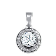14K White Gold 1 ct tw Solitaire Diamond Pendant