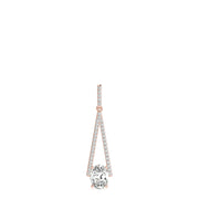 14K Rose Gold 1/5 ct tw Halo Diamond Pendant
