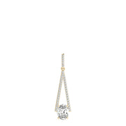18K Yellow Gold 1/5 ct tw Halo Diamond Pendant