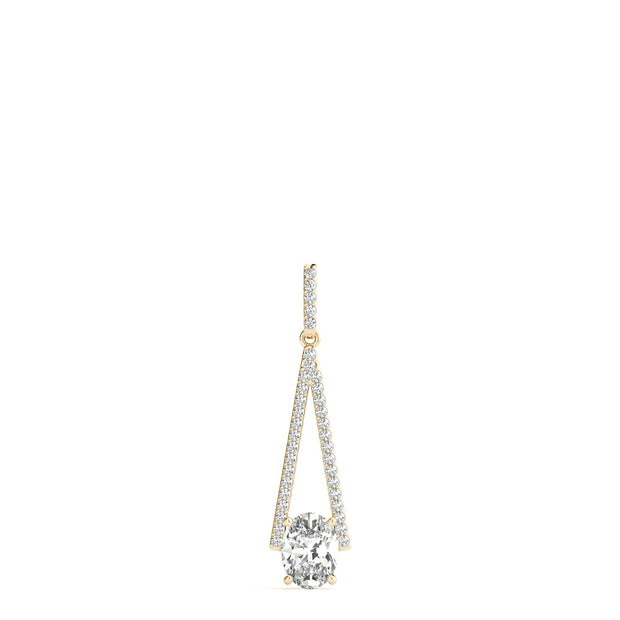 18K Yellow Gold 1/5 ct tw Halo Diamond Pendant