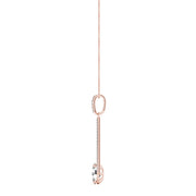 14K Rose Gold 1/5 ct tw Halo Diamond Pendant